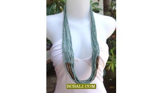 Long Strand Seed Bead Necklace Bali